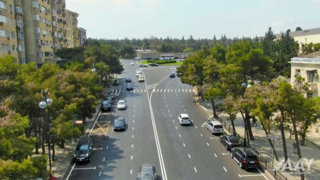 Mikayıl Müşfiq küçəsinin bir hissəsi təmir olunub VİDEO/FOTO