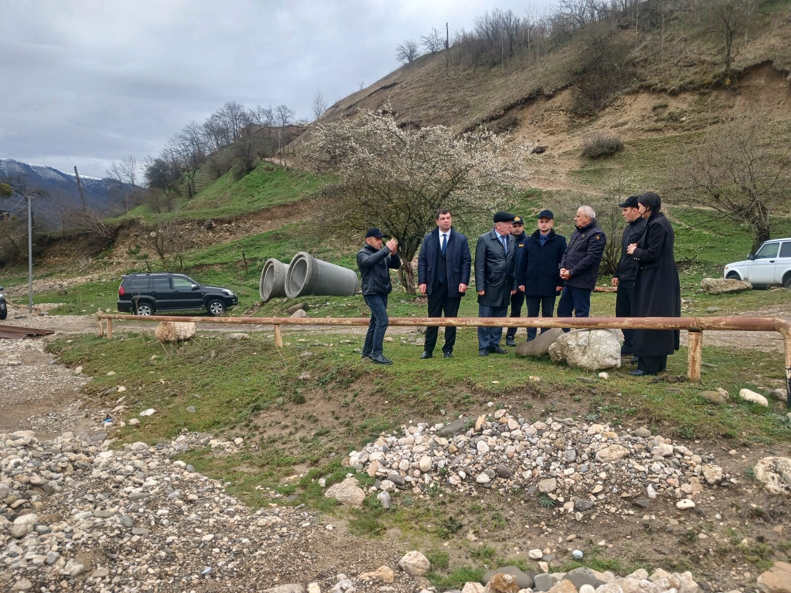 Qusar rayonunda güclü yağışın fəsadlarının aradan qaldırılması istiqamətində işlər davam etdirilir