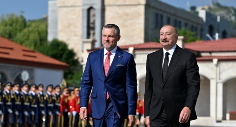 Slovakiya Prezidentinin Şuşada rəsmi qarşılanma mərasimi oldu