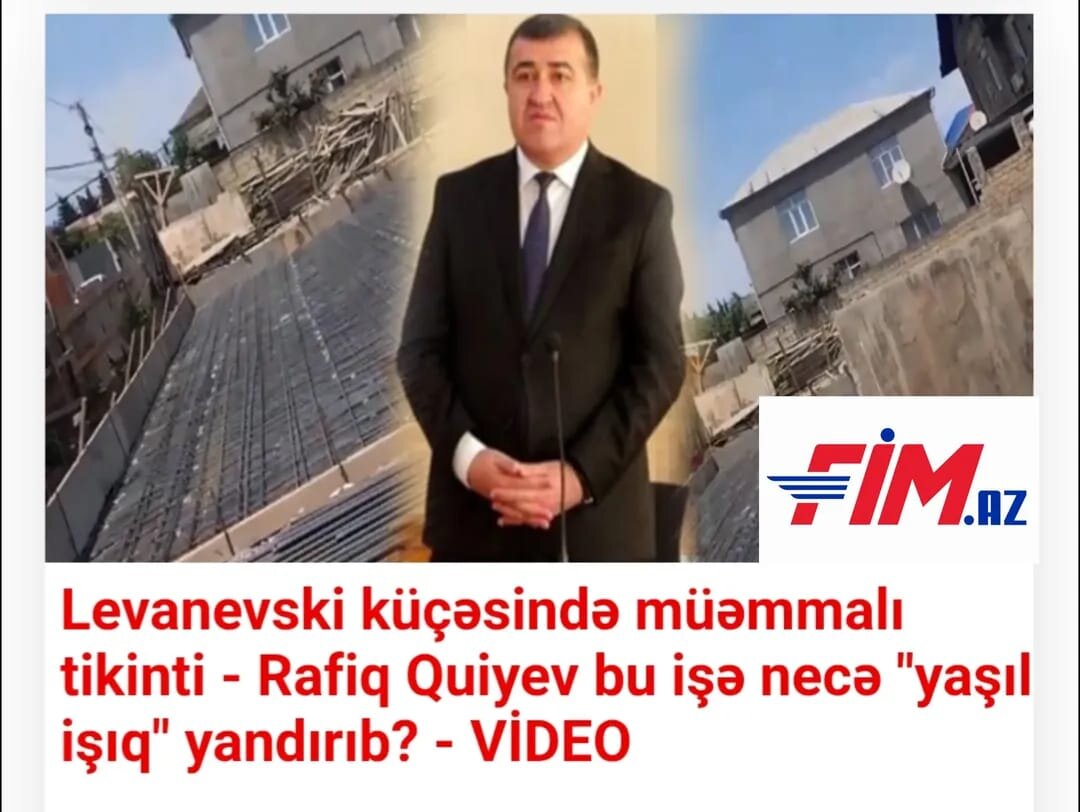 Levanevski küçəsində müəmmalı tikinti - Rafiq Quıyev bu işə necə "yaşıl işıq" yandırıb? - VİDEO